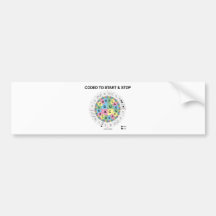 Coded To Start And Stop (Codon Wheel) Bumper Stickers