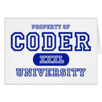 Coder University cards by universityshirts Coder University cards