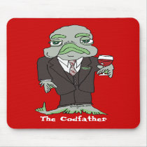 Codfather Cod fish Mousepad by zooogle Codfather Cod fish Mousepad