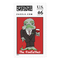 Codfather Fishy Custom Postage Stamp by zooogle Codfather Fishy Custom Postage Stamp