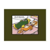Codpedent Dog Relationships Cartoon Funny Postcard