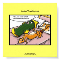 Codpedent Dog Relationships Cartoon Funny Poster posters