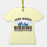 Coed Naked Birding Christmas Tree Ornaments
