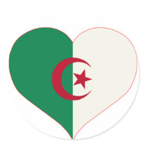 coeur algerie round stickers