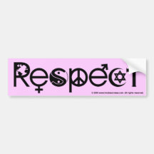 Coexist With Respect Bumper Sticker
