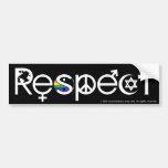 Coexist with Respect Gay Pride Bumper Sticker