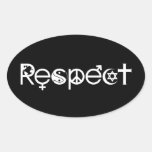 Coexist With Respect Oval Sticker