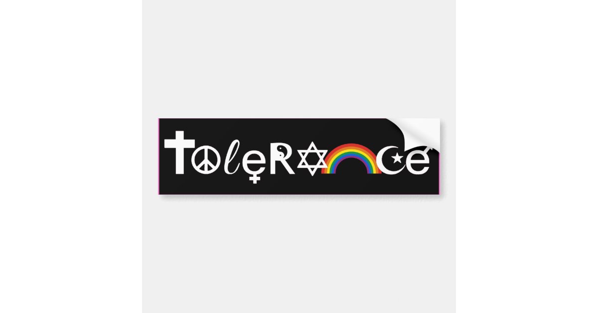 COEXIST WITH TOLERANCE .png Bumper Sticker Zazzle