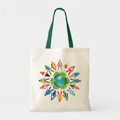 Coexist & World Peace Go Green Canvas Bags