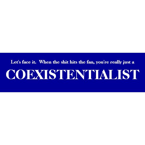 Coexistentialist Bumper Sticker bumpersticker