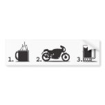 coffee, 2wheels, & beer - bumper sticker bumper stickers