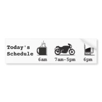Coffee, 2wheels, & beer - Today's Schedule bumper stickers by merlin1974 Coffee, 2wheels, & beer - Today's Schedule bumper stickers
