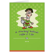Coffee Addict Birthday Card cards