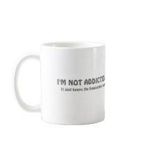 coffee addict mug bold print