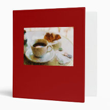 Coffee and a Croissant at the Cafe Vinyl Binder