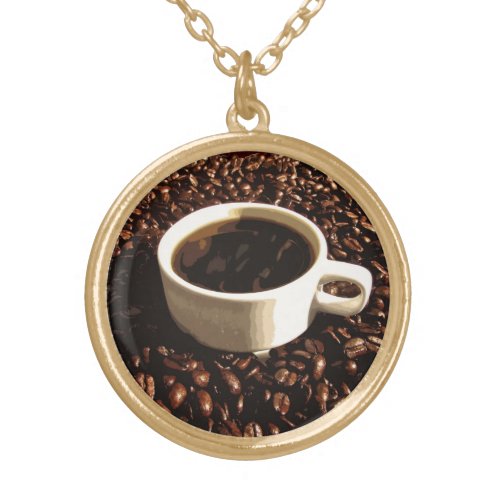 Coffee and Beans Pendant