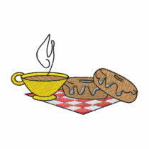 Coffee and Donuts embroidered shirts by ZazzleEmbroidery Coffee and Donuts embroidered shirts
