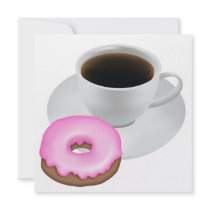 Coffee and Doughnuts Personalized Invitation
