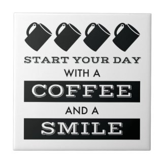 Coffee and Smile Ceramic Tile