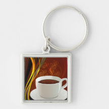 Coffee Art Cafe Keychains