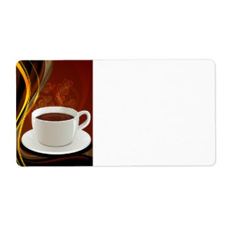 Coffee Art Cafe Custom Shipping Labels