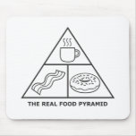 Coffee, Bacon, Donuts = Best Food Pyramid Mouse Pads
