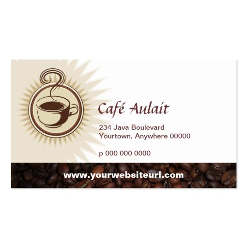 Coffee Bar Rewards Business Card (front side)