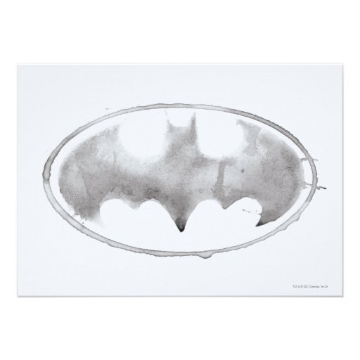 Coffee Bat Symbol - Gray Personalized Invites