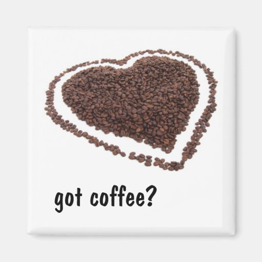 Coffee Bean Heart Magnets