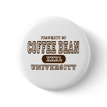 Coffee Bean University buttons by universityshirts Coffee Bean University buttons