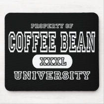 Coffee Bean University Dark mousepads by universityshirts Coffee Bean University Dark mousepads