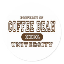 Coffee Bean University stickers by universityshirts Coffee Bean University stickers