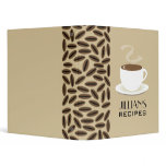 Coffee Beans and Cup Of Cofee Recipe Binder