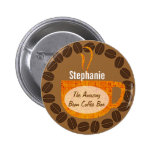 Coffee Beans and Mug Button