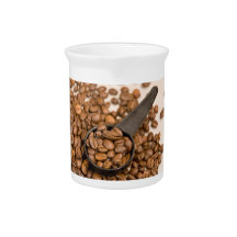 Coffee Beans Background Beverage Pitcher