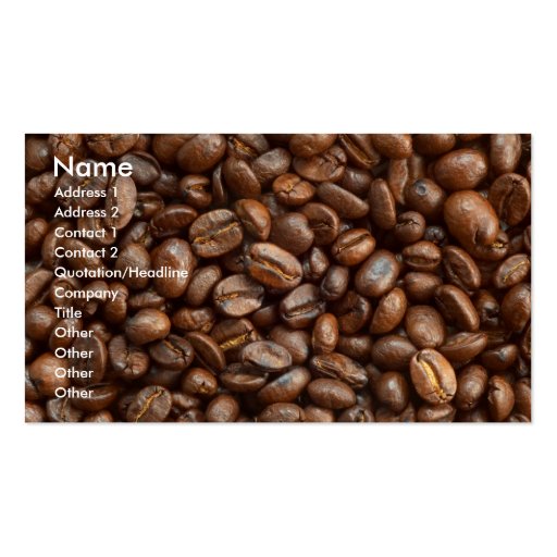 COFFEE BEANS BUSINESS CARD