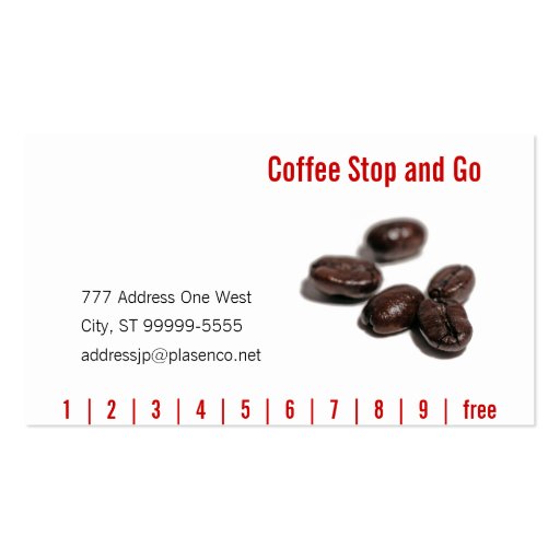 Coffee Beans Business Card (front side)