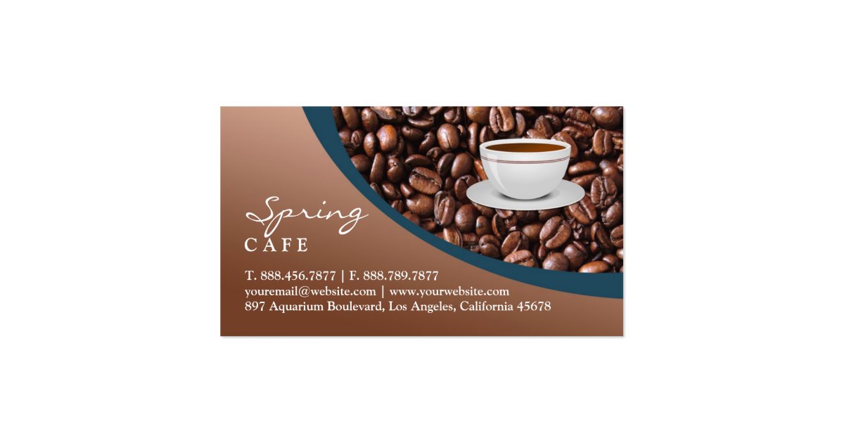 Coffee Beans Business Card Zazzle