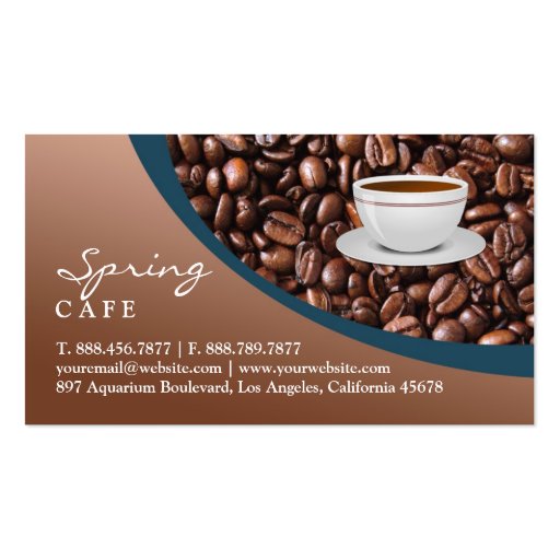 Coffee Beans Business Card (front side)