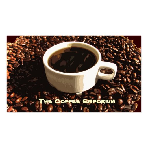 Coffee Beans Business Card Zazzle