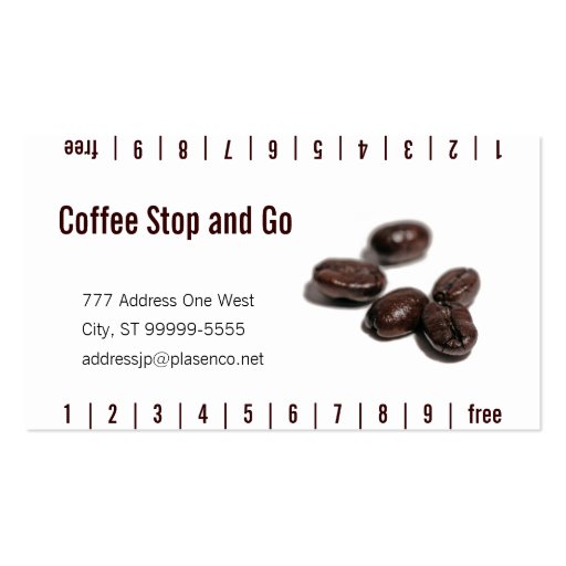 Coffee Beans Business Card Template (front side)