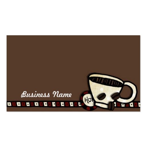 Coffee Beans Business Card Templates (front side)