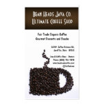 Coffee Beans Mug Shape Coffee Shoppe Business Card Template