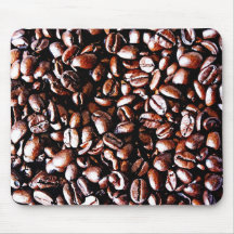 Coffee Beans Pattern - Dark Roast Mouse Pads
