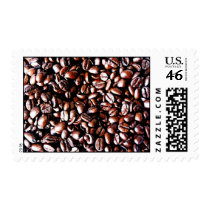 Coffee Beans Pattern - Dark Roast Postage Stamps
