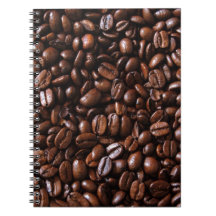 coffee beans spiral notebooks