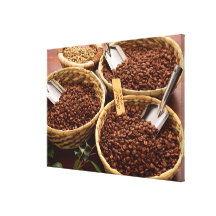 Coffee Beans Stretched Canvas Prints