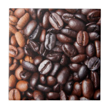 Coffee Beans - whole light and dark roasted Ceramic Tile