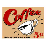 Coffee Bottomless Cup Post Cards