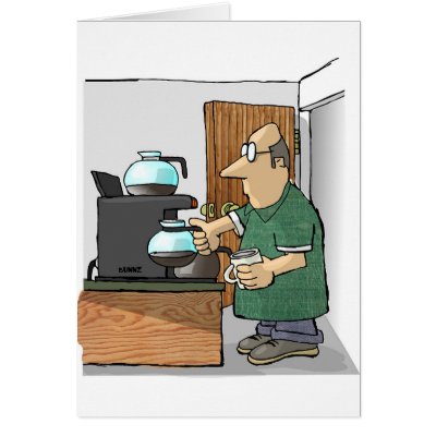 Coffee Break Greeting Cards by caraman1